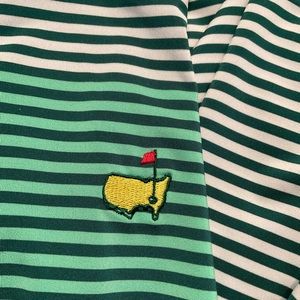 Masters Green Stripe Golf Polo Shirt XXL EUC Like New